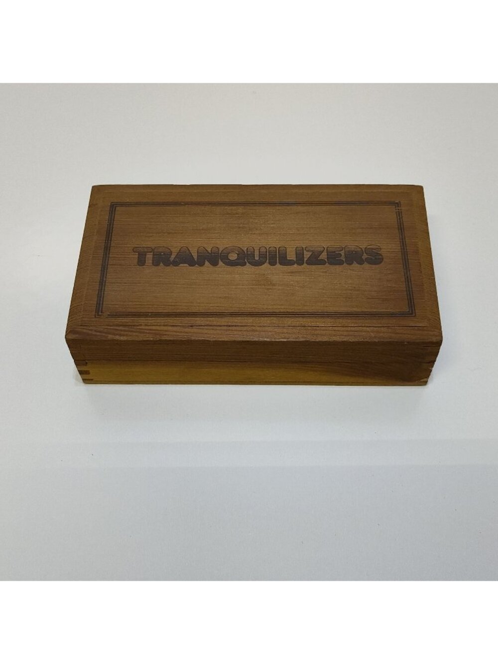 Tranquilizers Wood Stash Box #805 Golden State Box Factory Stamped On Back VTG